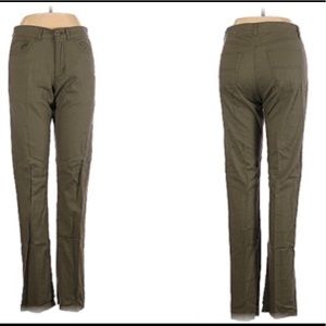 Saks Fifth Avenue Linen Blend Olive Green Pants